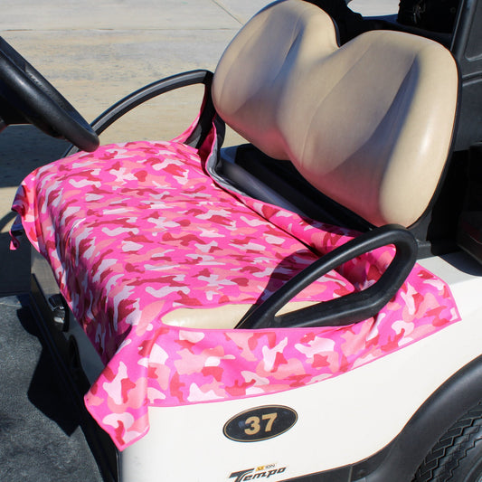 Golf Cart Seat Cover - Pink Camo / Cowgirl