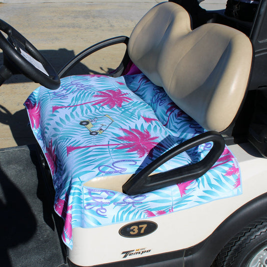 Golf Cart Seat Cover - Palm Trees / Birdie Talk
