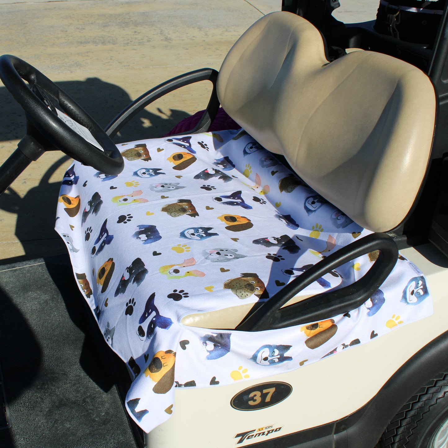 Golf Cart Seat Cover - Dog Print / Dogs