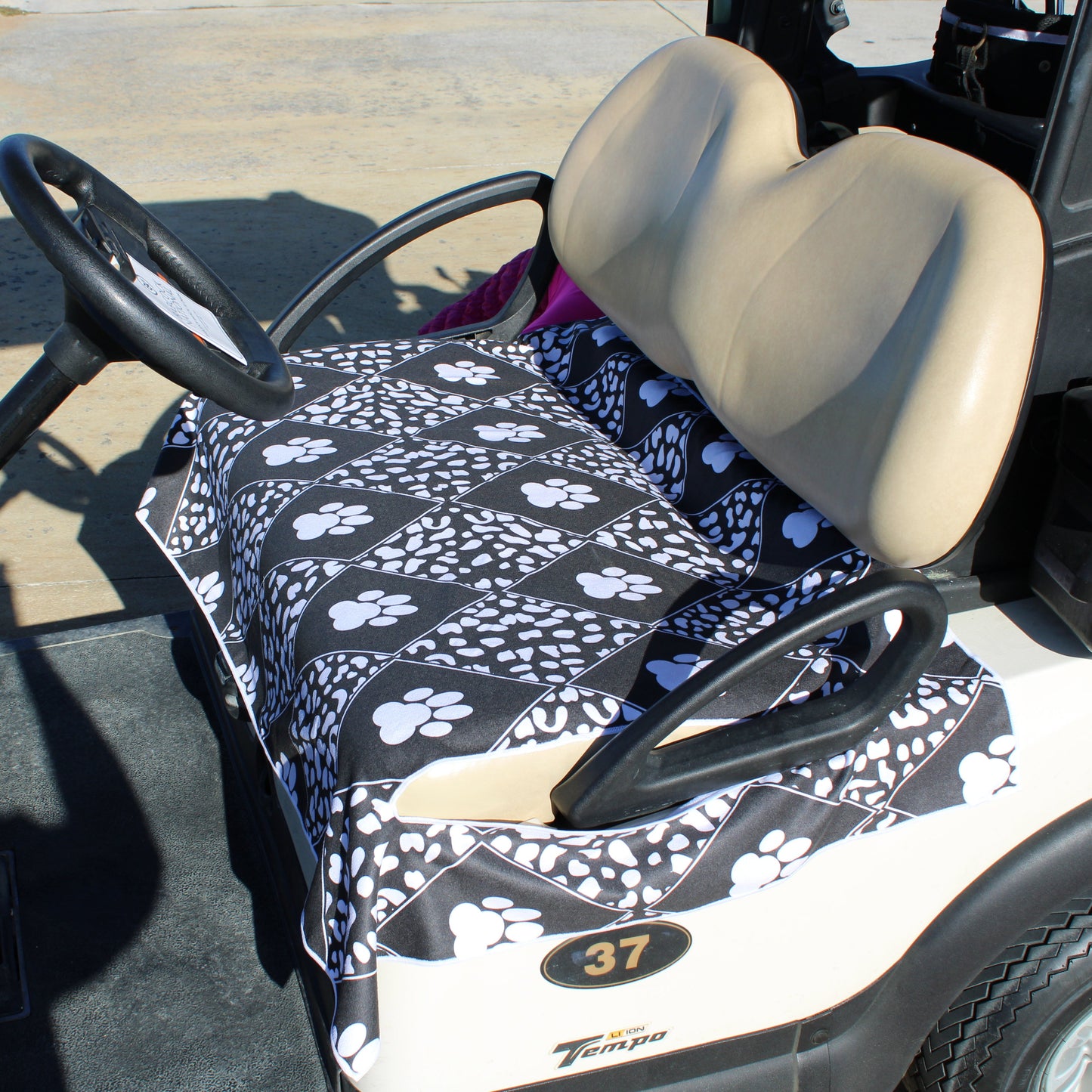 Golf Cart Seat Cover - Dog Print / Dogs