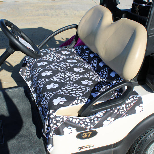 Golf Cart Seat Cover - Dog Print / Dogs