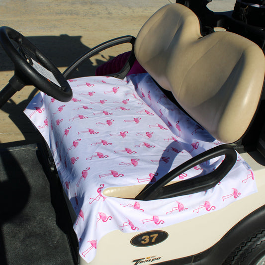 Golf Cart Seat Cover - Flamingo / Pineapples