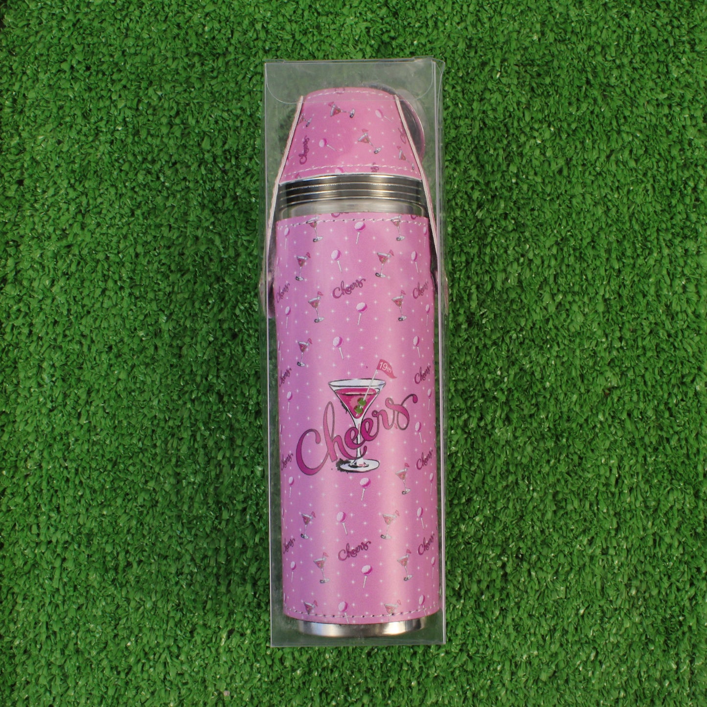 FORE Shot Flask with Shot Glasses - Cheers