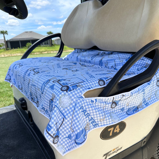 Golf Cart Seat Cover - Ladies Day Out Pink / Blue