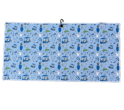 Printed Microfiber Golf Towel - Ladies Day Out (Blue)