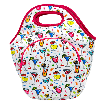 Neoprene Lunch Bag with Pocket - Bevies on the Turn