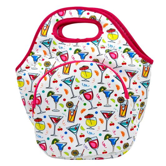 Neoprene Lunch Bag with Pocket - Bevies on the Turn
