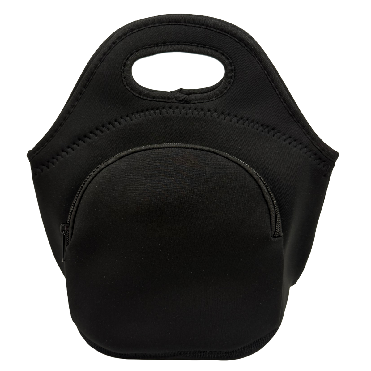 Neoprene Lunch Bag with Pocket - Black