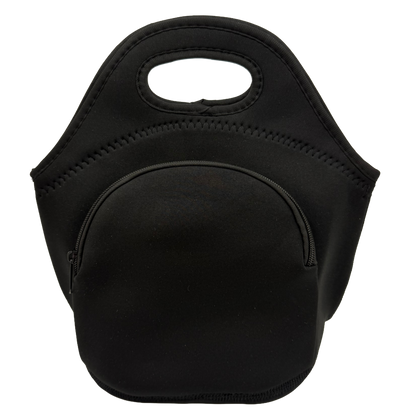 Neoprene Lunch Bag with Pocket - Black