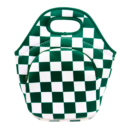 Neoprene Lunch Bag with Pocket - Par-Fect Green