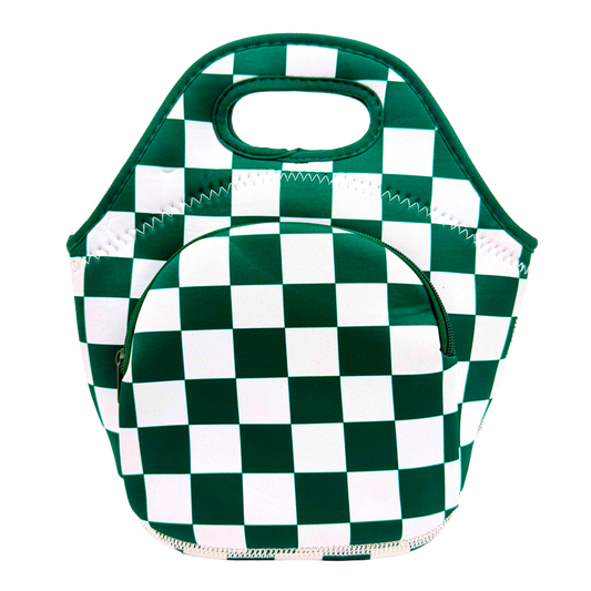 Neoprene Lunch Bag with Pocket - Par-Fect Green