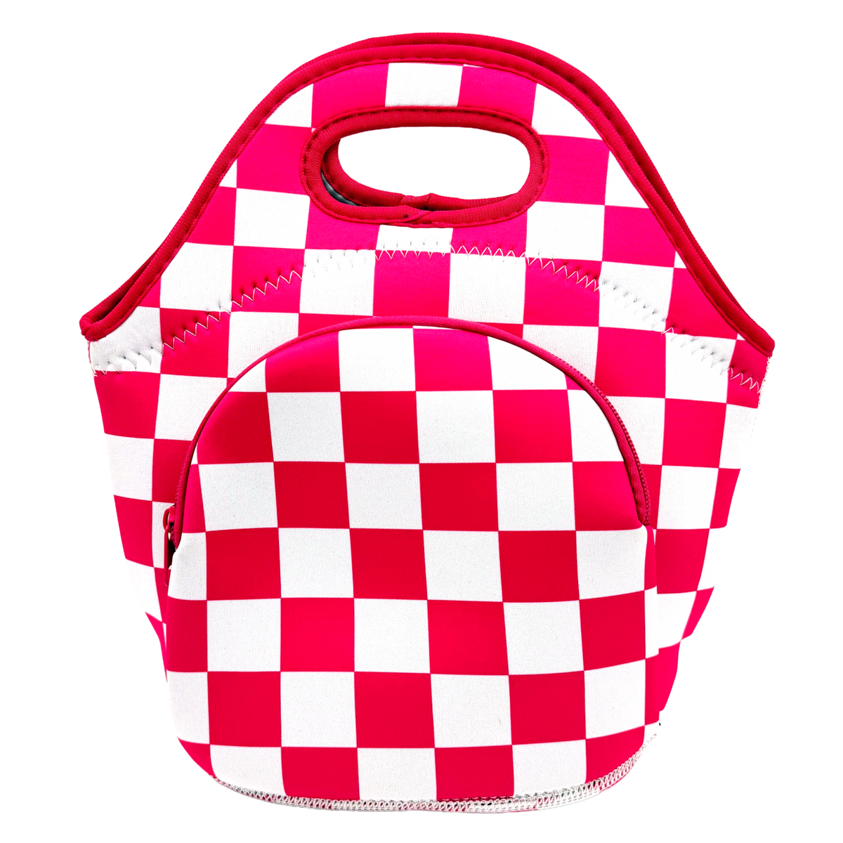 Neoprene Lunch Bag with Pocket - Par-Fect Pink