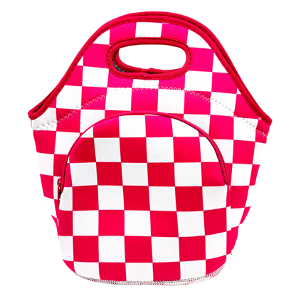 Neoprene Lunch Bag with Pocket - Par-Fect Pink