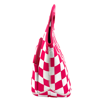 Neoprene Lunch Bag with Pocket - Par-Fect Pink