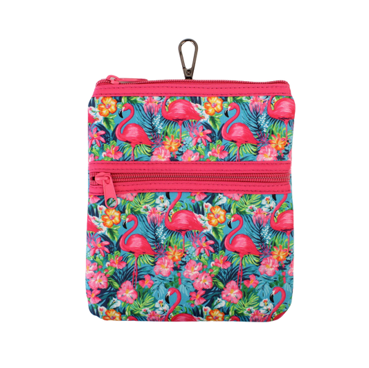 Double Zip Pouch - Midnight Birdie