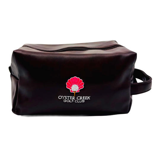 Necessaire Bag w/ Embroidery - Brown