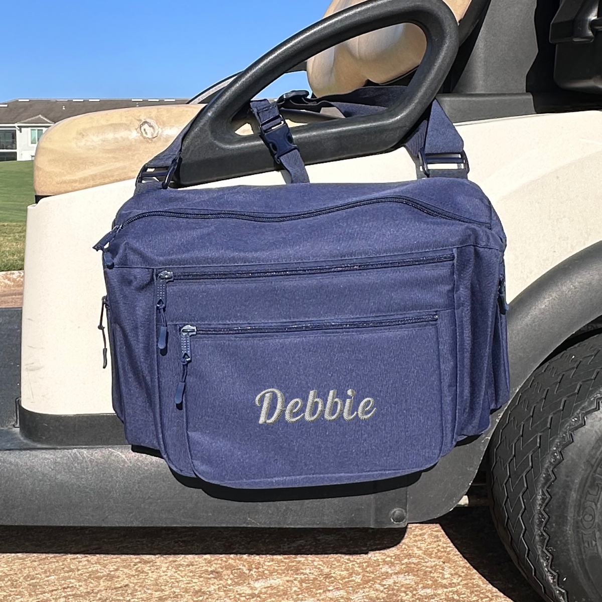 Cart Caddy with Embroidered Name - Navy