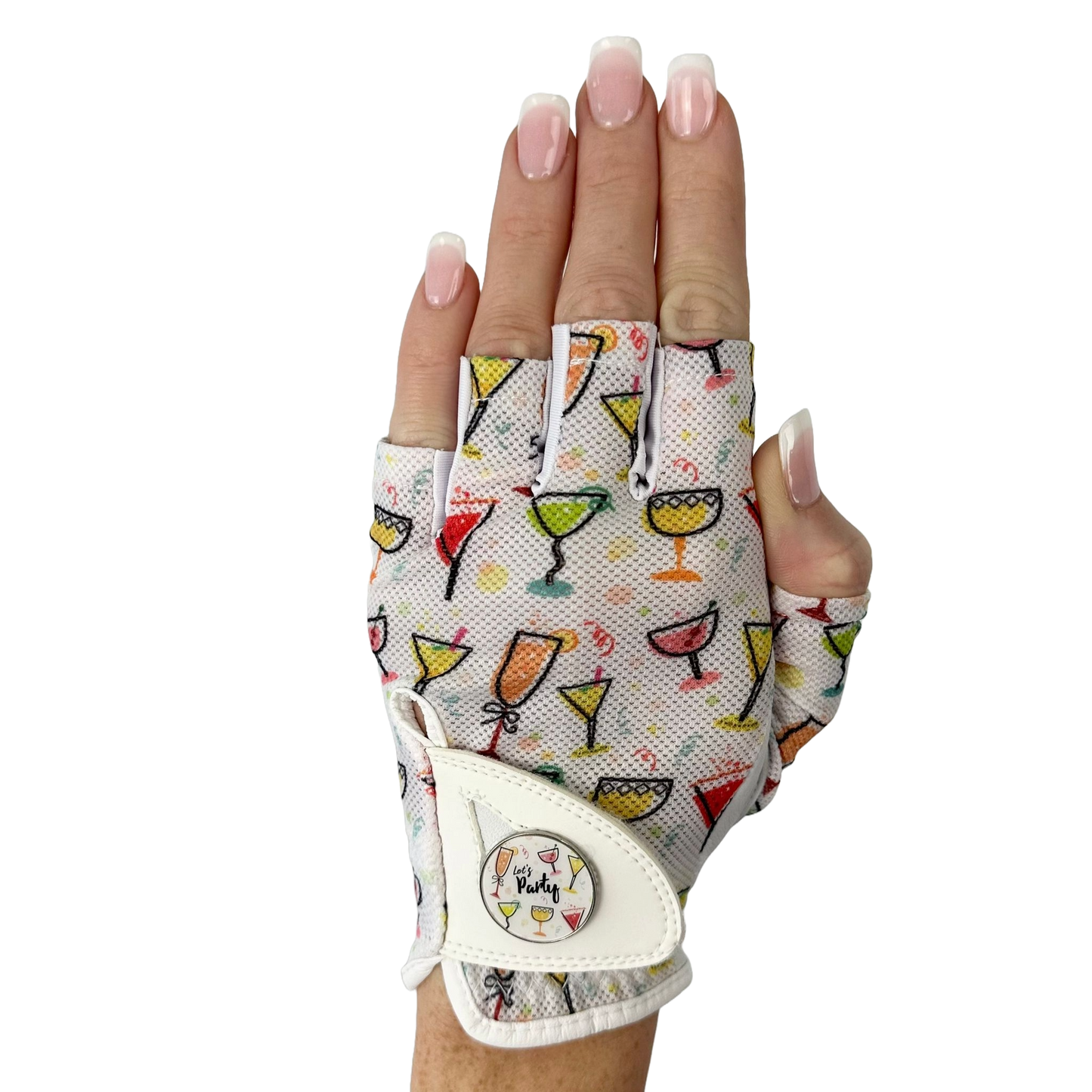 Party Time Half Finger -  Ladies Golf Glove