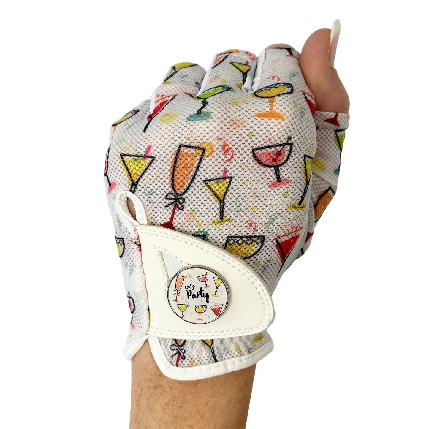 Party Time Half Finger -  Ladies Golf Glove