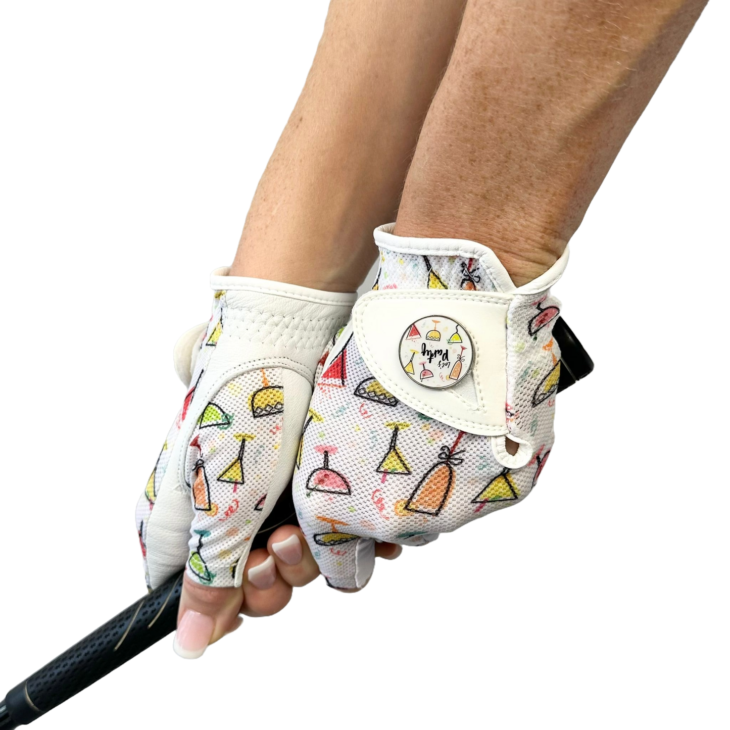 Party Time Half Finger -  Ladies Golf Glove