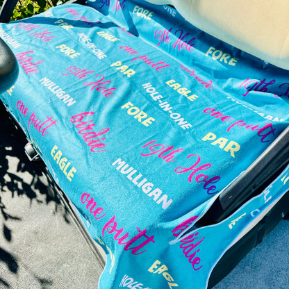 Golf Cart Seat Cover - Palm Trees / Birdie Talk