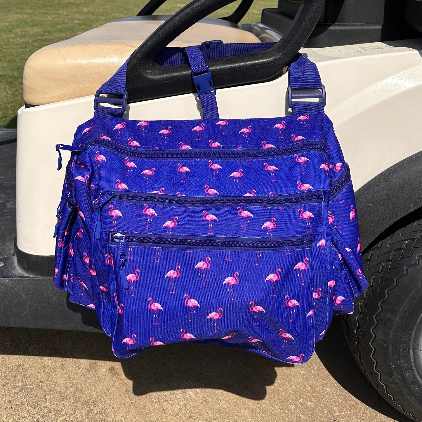 Cart Caddy - Fairway Flamingos
