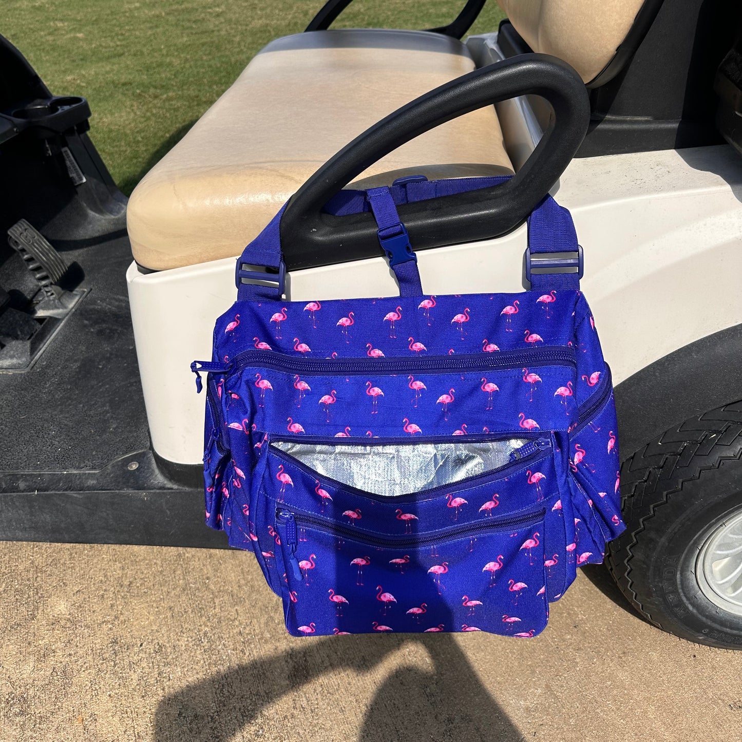 Cart Caddy - Fairway Flamingos