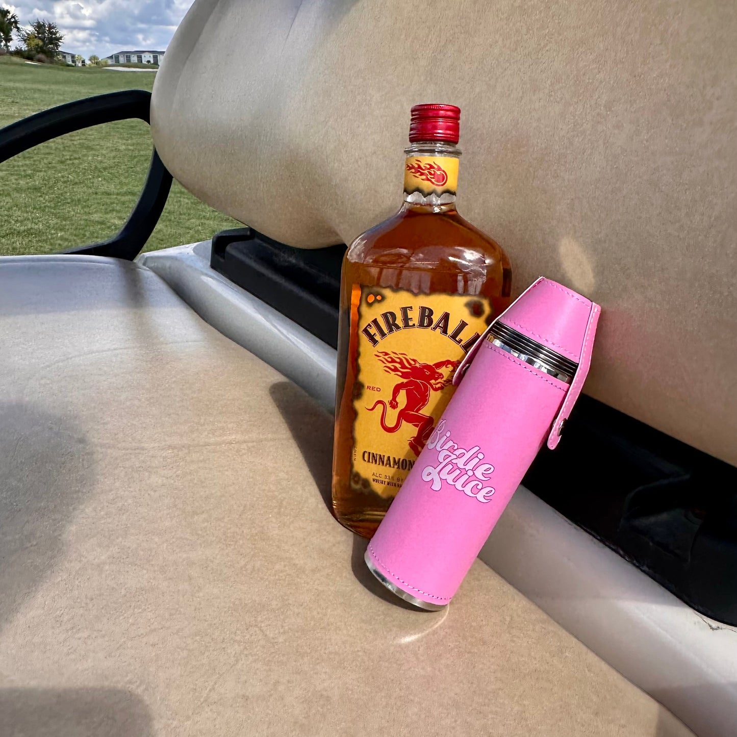 FORE Shot Flask with Shot Glasses - Pink