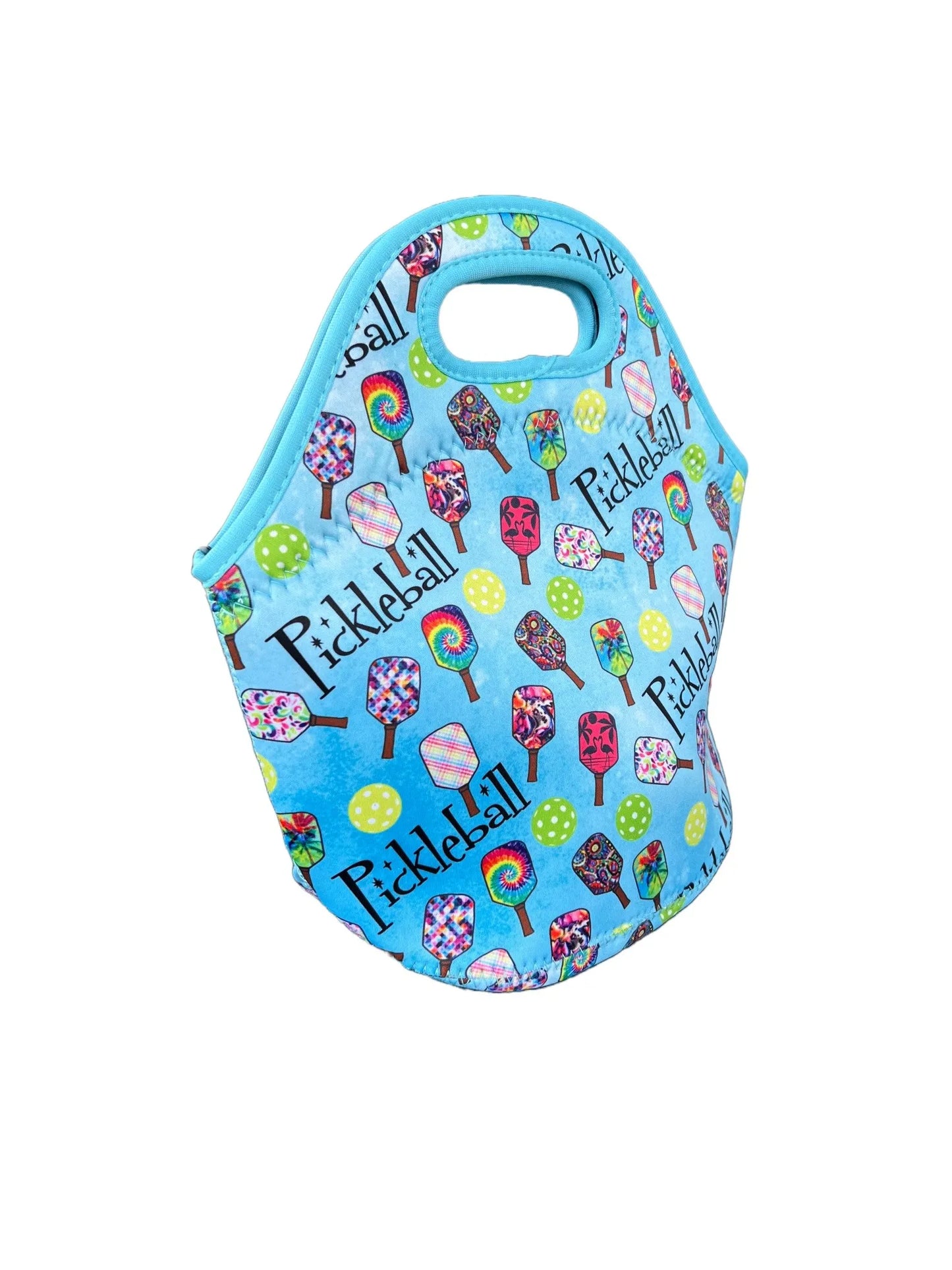 Neoprene Lunch Bag - Pickleball (Blue)