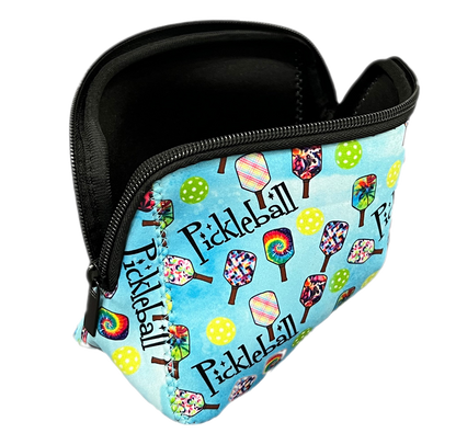 Neoprene Cosmetic Pouch - Pickleball (Blue)