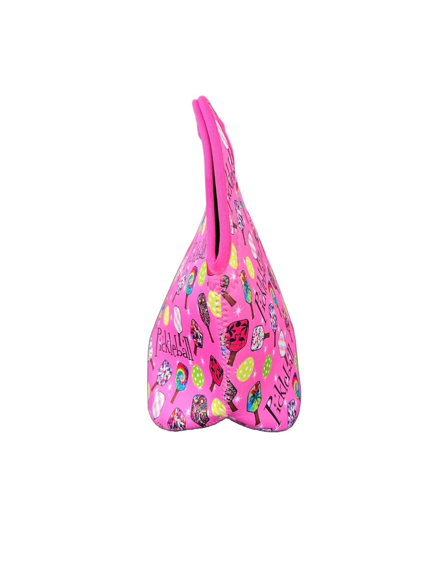 Neoprene Lunch Bag - Pickleball (Pink)