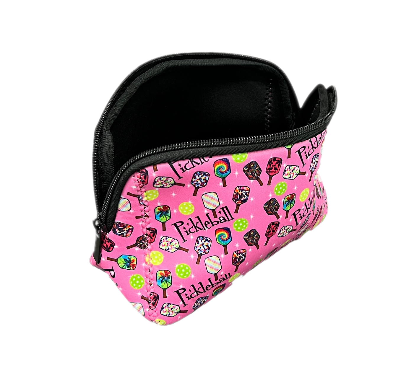 Neoprene Cosmetic Pouch - Pickleball (Pink)