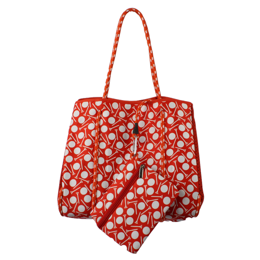Fashion Tote Bag - Tee Time (Red)