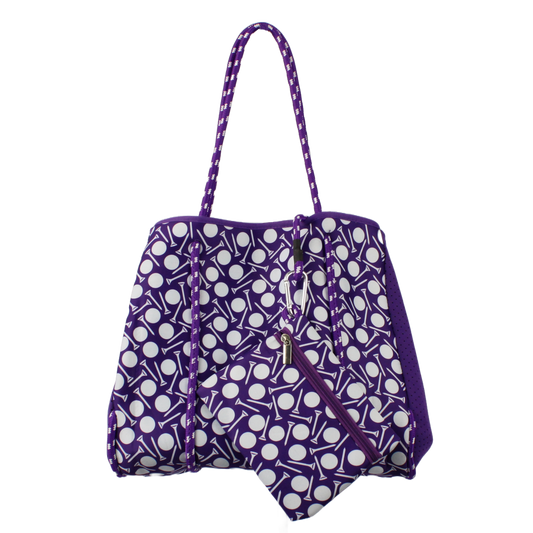 Fashion Tote Bag - Tee Time (Purple)