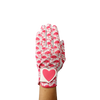 Ladies golf glove with flamingo pattern