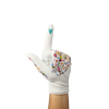 Ladies golf glove with a mixed drinks pattern