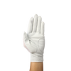 Ladies golf glove with white mesh fabric