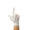 Ladies golf glove with white mesh fabric