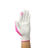 Ladies golf glove with pink glitter fabric print