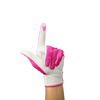 Ladies golf glove with pink glitter fabric print