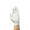 Ladies golf glove with silver glitter fabric print