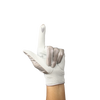 Ladies golf glove with silver glitter fabric print