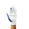 Ladies golf glove with blue glitter print