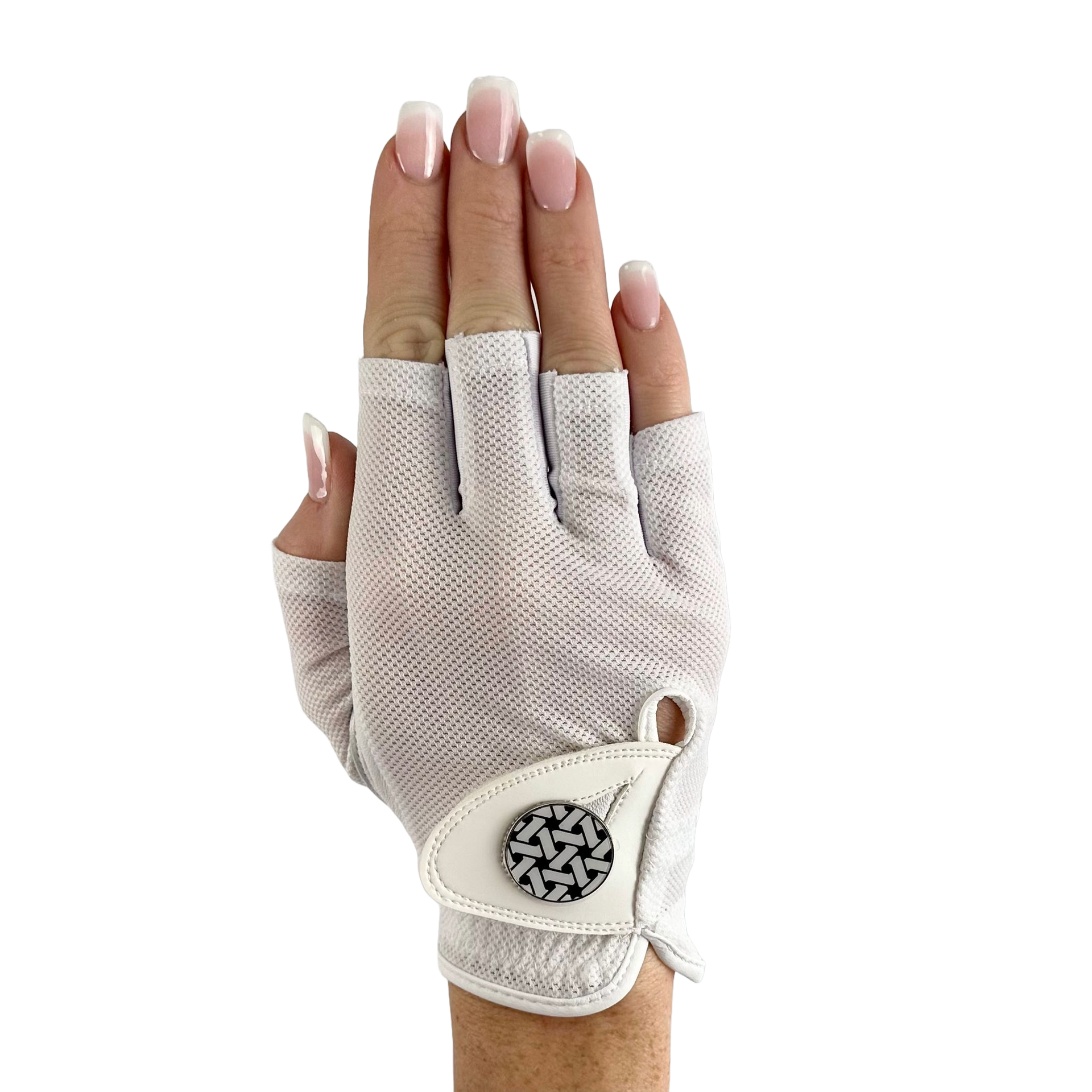 【XEXYMIX GOLF】 Sheepskin Left Hand Golf Glove (WOMAN) Women's Sheepskin Left Golf Glove_White Pink GAB221A / Left