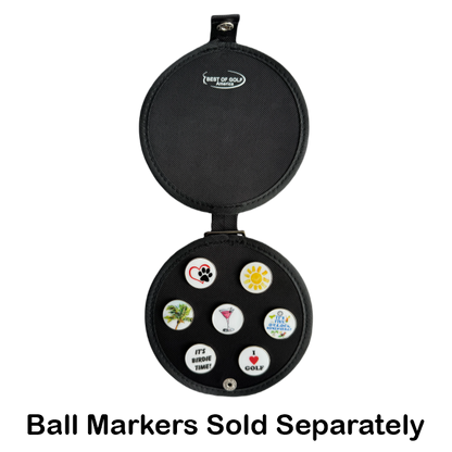 Personalized Ball Marker Storage Holder - Black