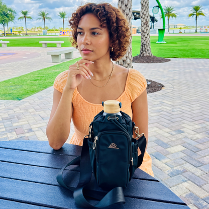 Crossbody Bottle Bag - Black