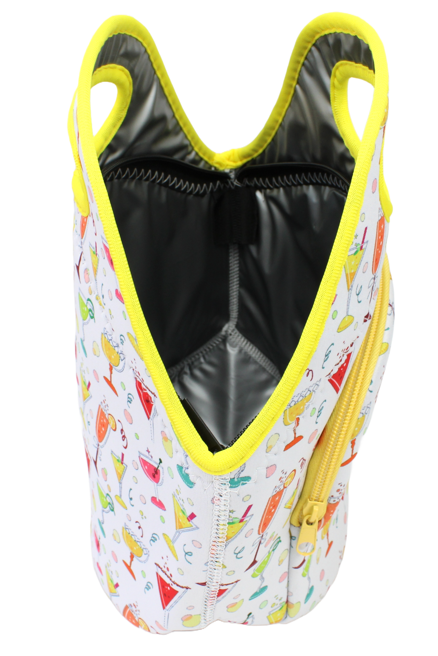 Neoprene Lunch Bag with Pocket - Party Time (White)