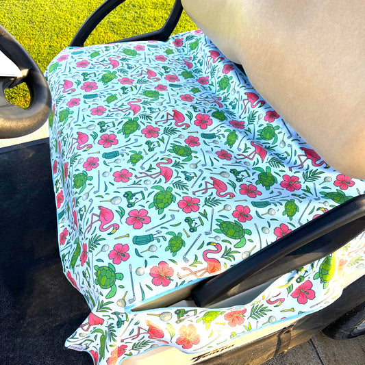**AVAILABLE 10/1 ** Golf Cart Seat Cover - Turtle Pace Birdie