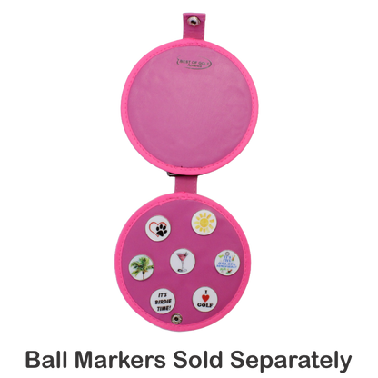 Personalized Ball Marker Storage Holder - Pink